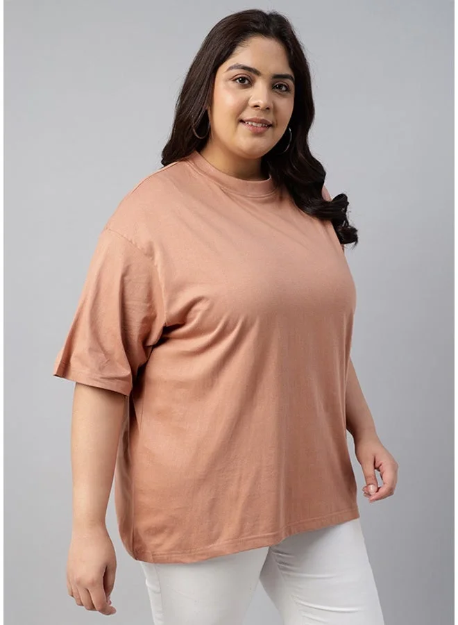 Juneberry Juneberry Pure Cotton Over-size  ROYALBLUE T-Shirt For Women